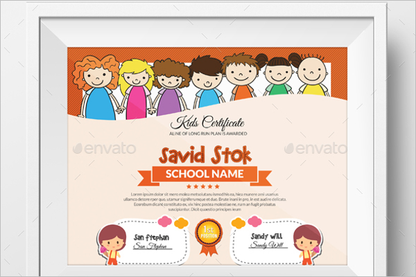 Education Certificate For Kids