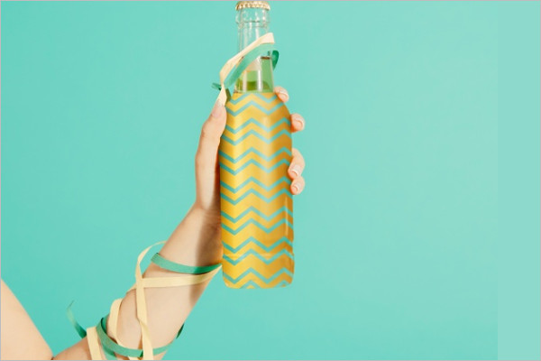 Free Celebration Bottle Mockup