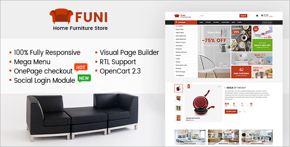 Â Furniture E-Commerce OpenCart Theme
