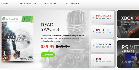 Games Consoles OpenCart Template