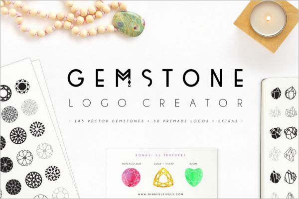 Gemstone Photoshop Logo Psd