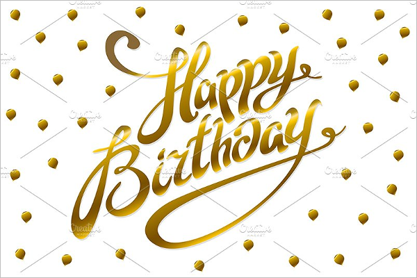 Golden Birthday Poster Template