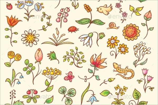 Graphic Floral Element Design