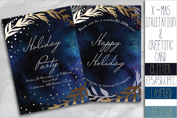 GraphicalÂ X-mas Greeting Card Design