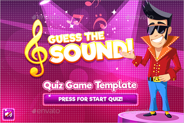 Guess the Sound Quiz Game Photoshop Logo