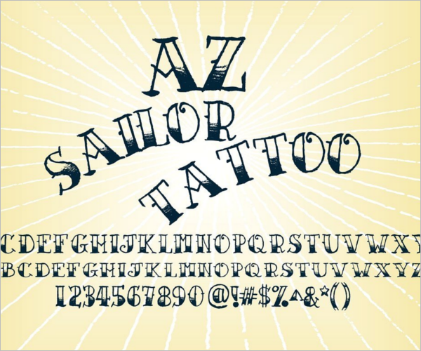 HandDrawn Sailor Tattoo Design