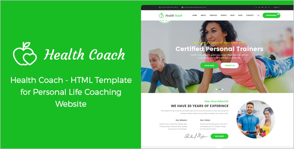 Health Coach HTML Template