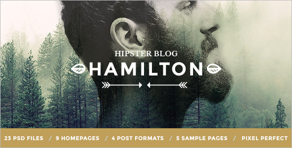 Hipster Blog PSD Template