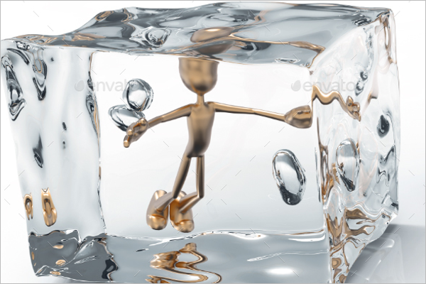 Ice Cubes Creative Poster Design