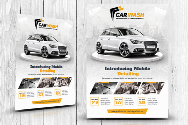Interior & Exterior Cleaning Car Wash Flyer