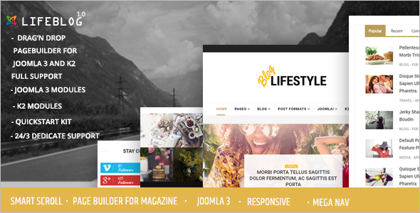 Joomla Lifestyle Blogging and Magazine