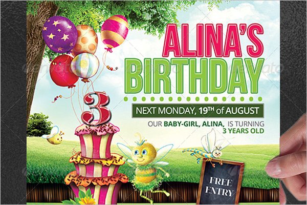 Kids Birthday Poster Template