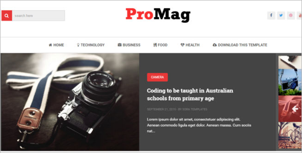 Magzine Blog Template