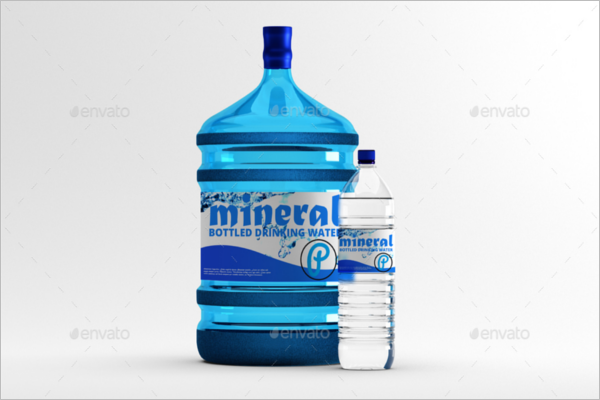 Mineral Water Mock-Up Bottle