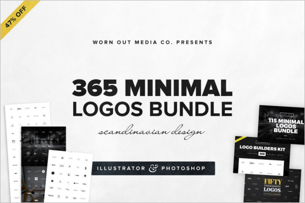 Minimal Photoshop Logo Bundle