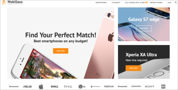 Mobile Store Responsive Magento Theme