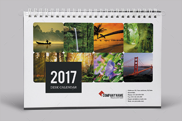 Mock Up Desk Calendar 2017 Template