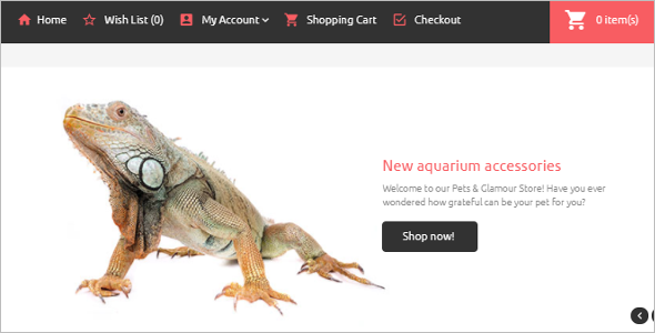 New Pets OpenCart Template