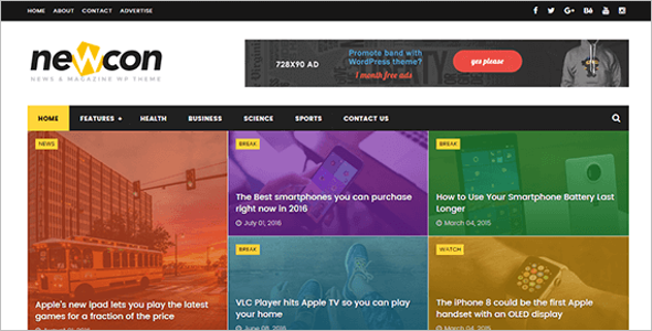 News Free Blog Template
