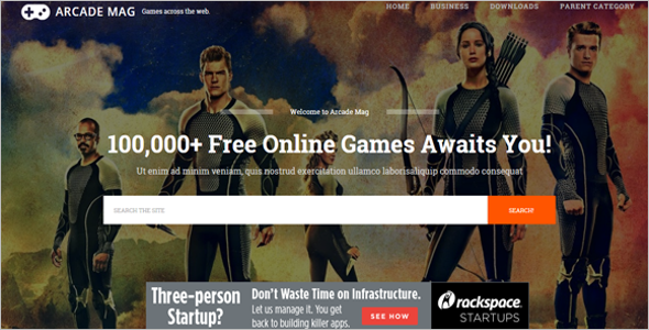 Online Game Blog Free Template