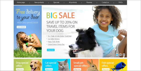 Online Pet Shop Zen Cart Template