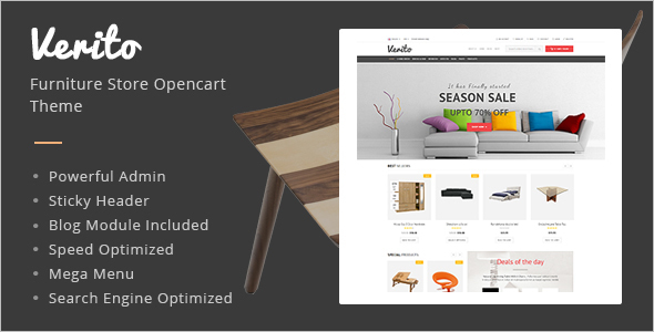 OpenCart Furniture Responsive Template