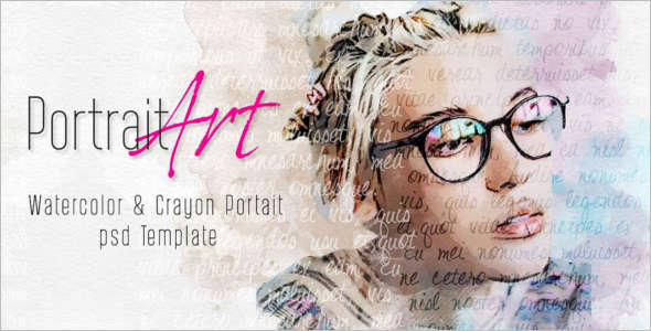 Portrait Sketch PSD Template