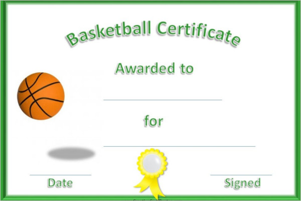 14+ Basketball Certificates Free & Premium