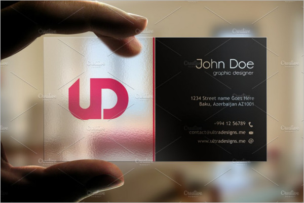 Printable Transparent Business CardÂ 