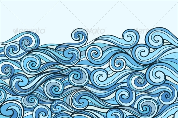 Sea Blue Wave Background