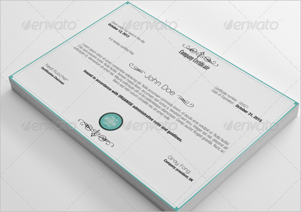 Seminar Participation Certificate