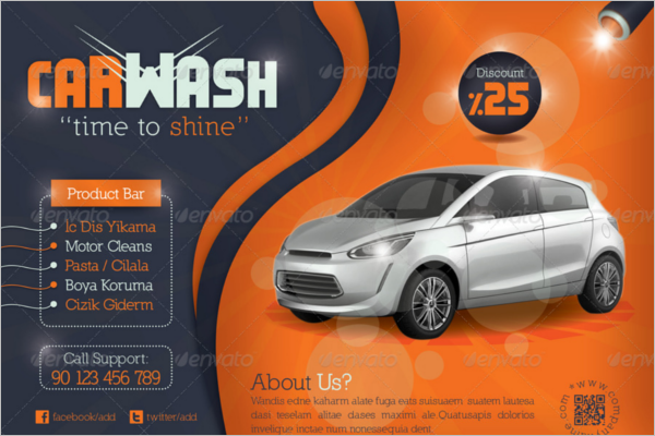 Shiny Car Wash Flyer Template