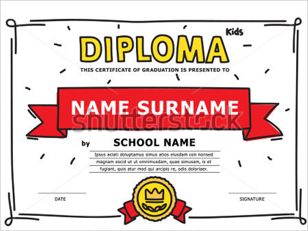 Simple Certificate For Kids