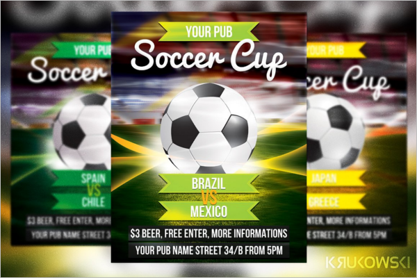 Soccer Background Flyer Design