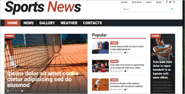 Sports News Responsive Joomla Template
