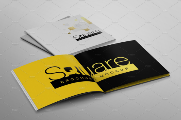 Square Paper Brochure Mockup Design