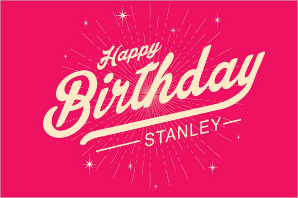 Starburst Birthday Poster Template