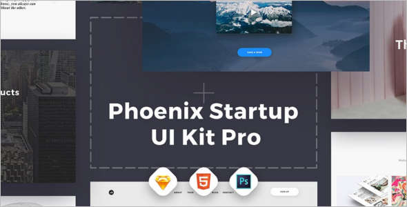 Startup PSD Sketch Template
