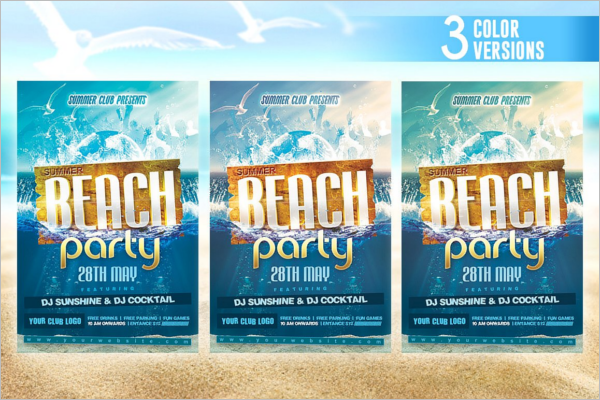 Summer Beach Party Flyer Template