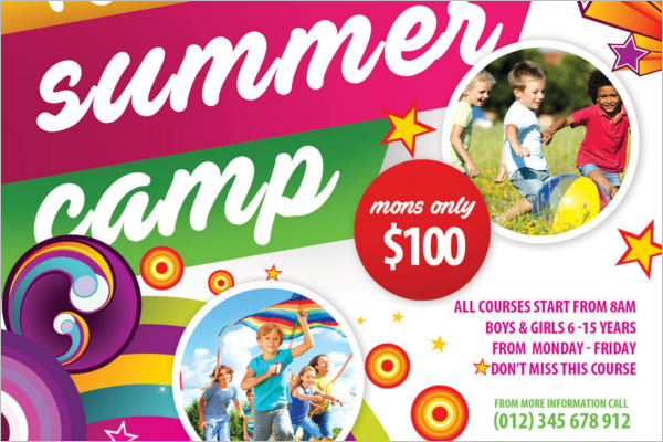 Summer Camp PSD Flyer Template