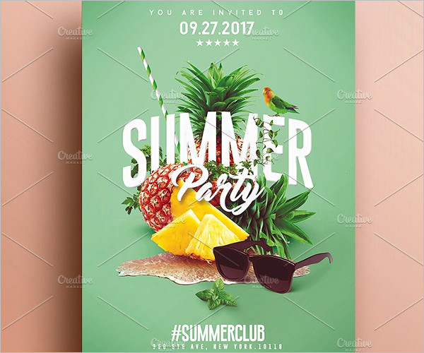 Summer Party Poster PSD