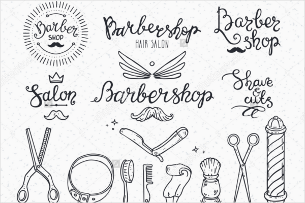 Symbols For Barber Shop Flyer Design