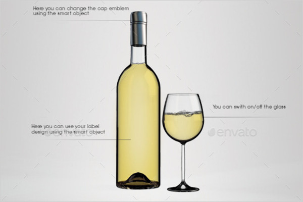 Transparent Bottle Mockup