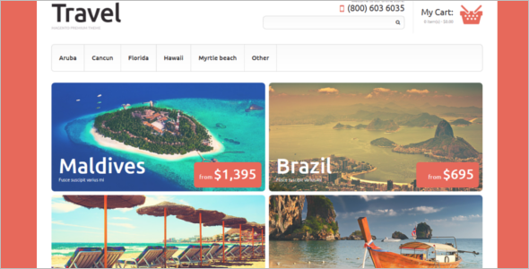 Travel Agency Magento Theme