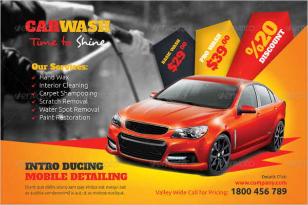 Trendy Car Wash Cleaning Flyer