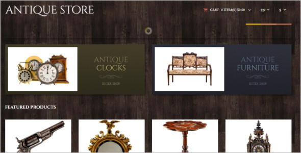 Vector Antique OpenCart Template