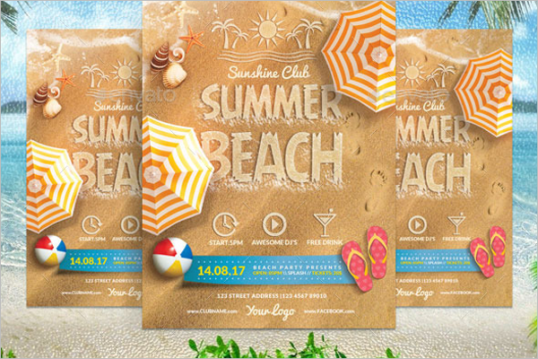Vector Beach Flyer Template