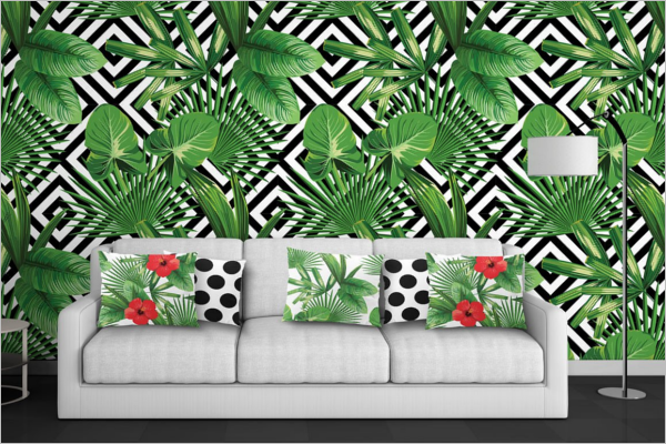 Vector Palm Leaves Pattern