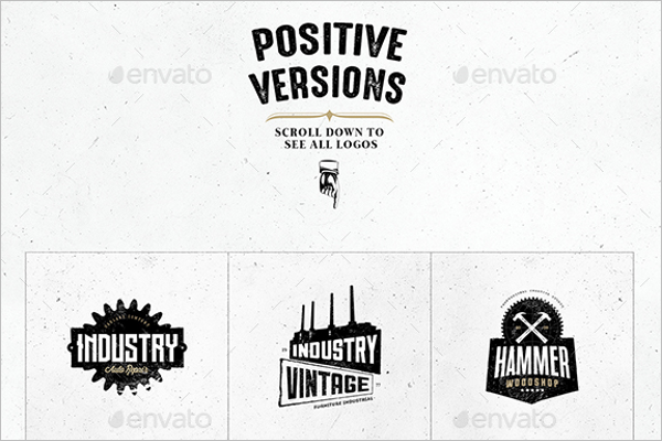 Vintage Industrial Photoshop Logo Design