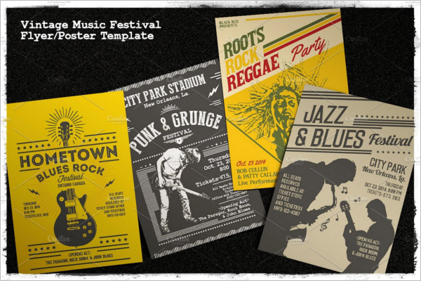 Vintage Music Festival Poster